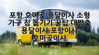 포항 호미곶 용달이사🚚 소형 가구, 짐 옮기기 꿀팁 대방출! #용달이사 #포항이사 #호미곶이사